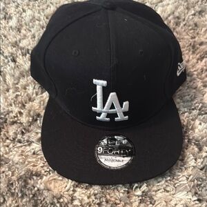 New Era Black Snapback Hat LA Dodgers NWT